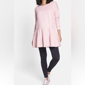 Seraphine Elegant Light Pink Tiered nursing & maternity Dress